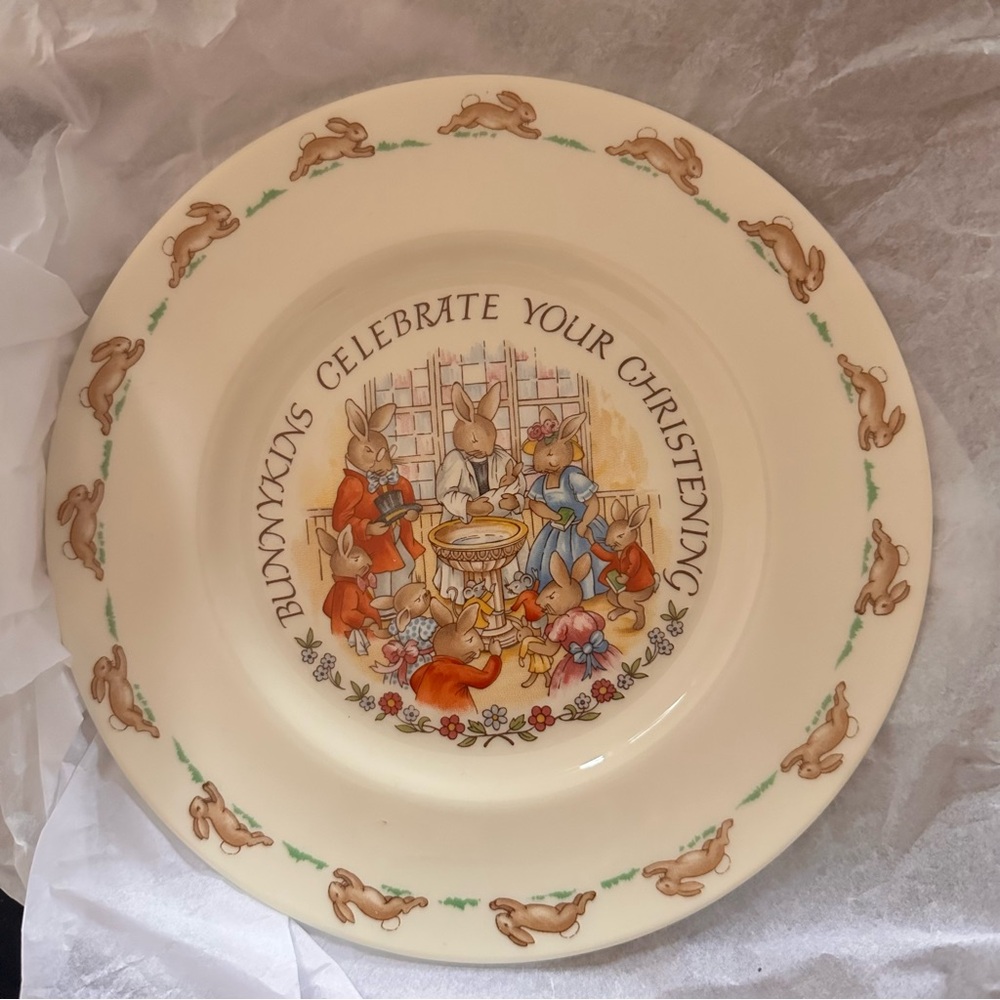 Royal Doulton Bunnykins Plate | 8” | Classic Nursery Collectible